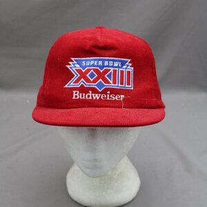 Vintage Budweiser Hat - Superbowl 23 Corduroy - Adult Snapback